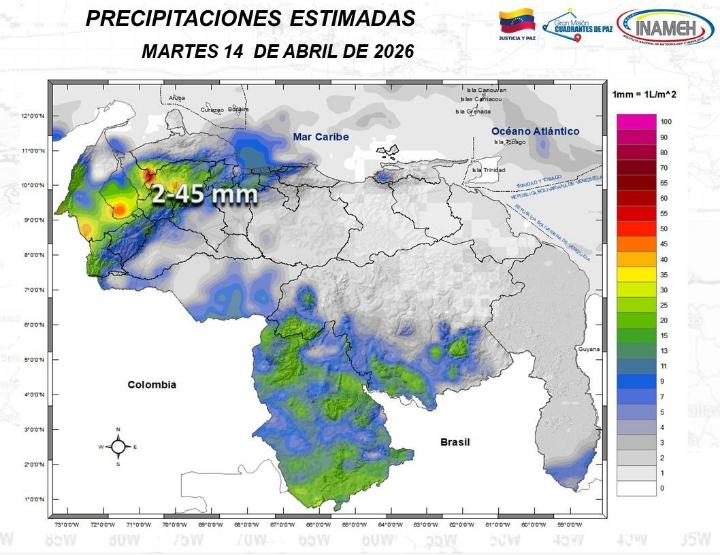 Boletín del clima hoy 14 de abril de 2026