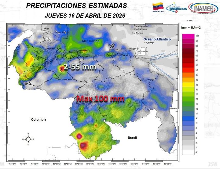 Situación del tiempo hoy 16 de abril de 2026