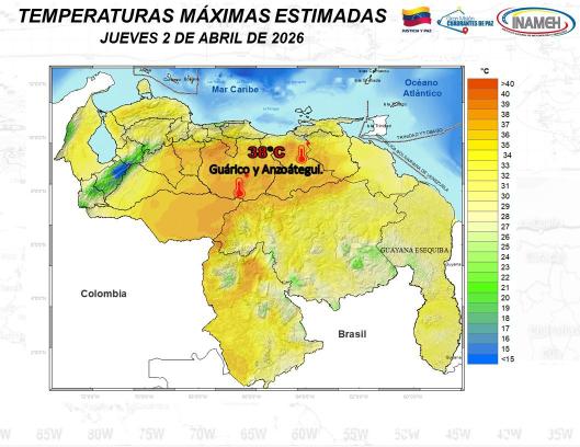 Boletín del clima hoy 2 de abril de 2026