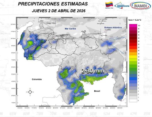 Boletín del clima hoy 2 de abril de 2026