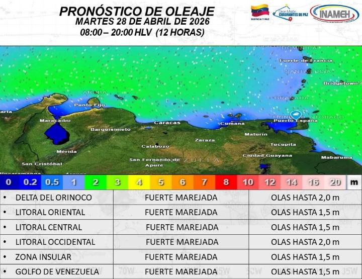 Estado del tiempo hoy 28 de abril