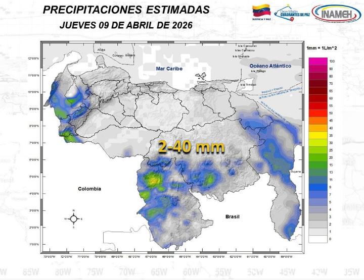 Clima hoy 9 de abril de 2026