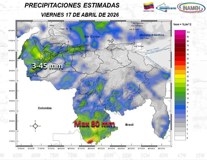 Estado del tiempo hoy 17 de abril de 2026