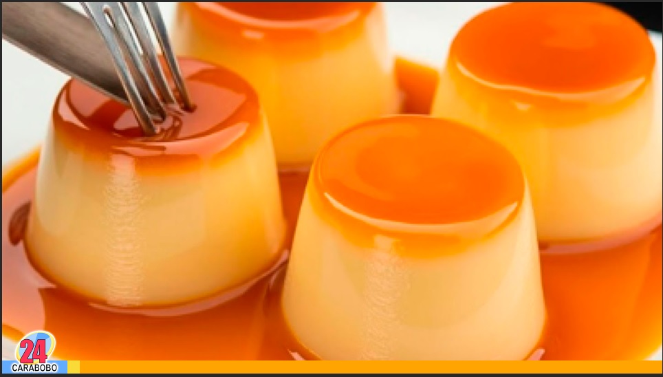 flan cremoso y dulce