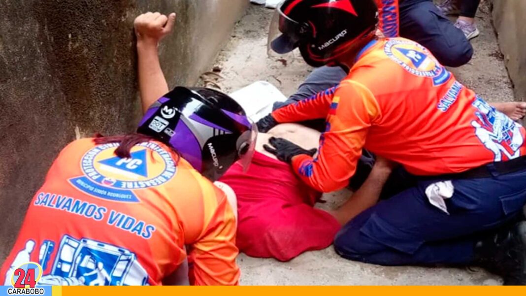 Hombre lesionado caída 10 metros