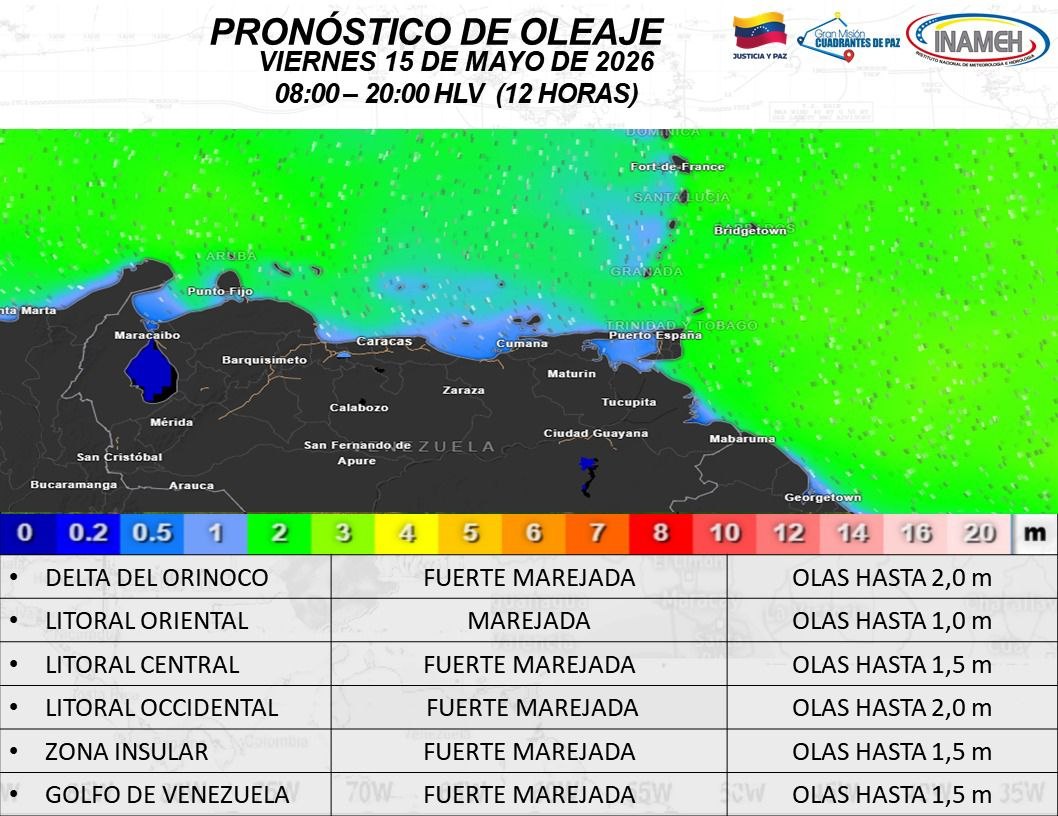 Estado del tiempo hoy 15 de mayo de 2026