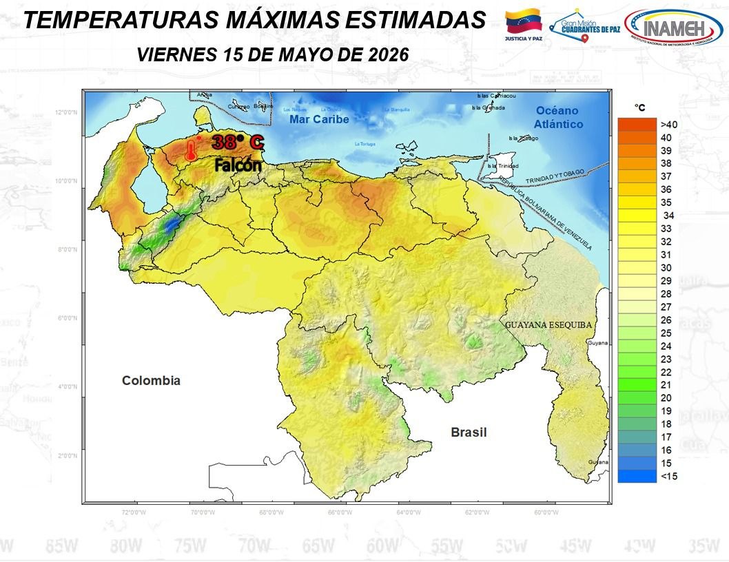 Estado del tiempo hoy 15 de mayo de 2026