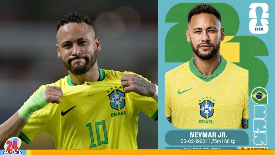 Neymar barajita Panini del Mundial