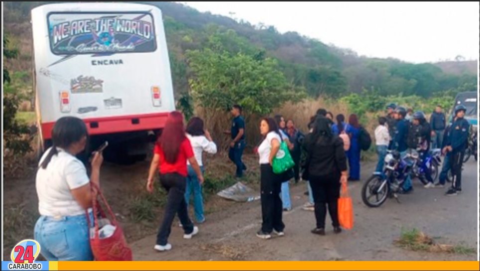 Accidente de autobús en la Carretera Cagua La Villa