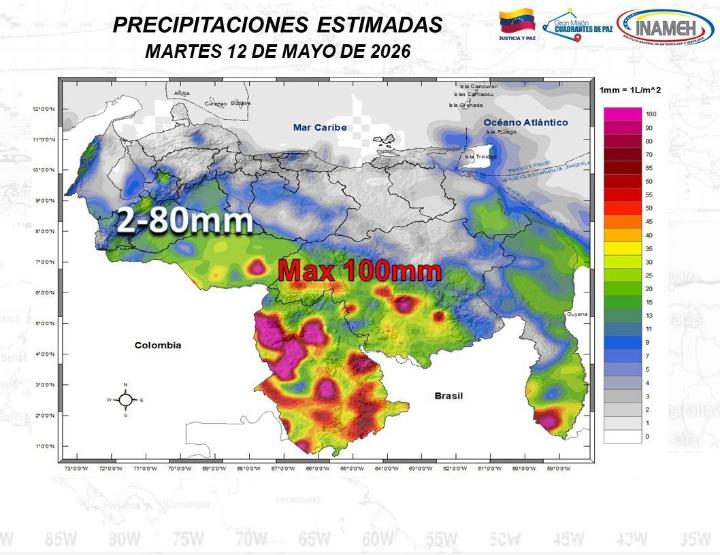 Estado del tiempo hoy 12 de mayo de 2026