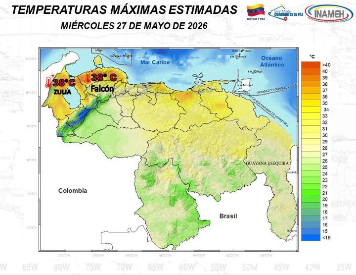 Estado del tiempo hoy 27 de mayo de 2026