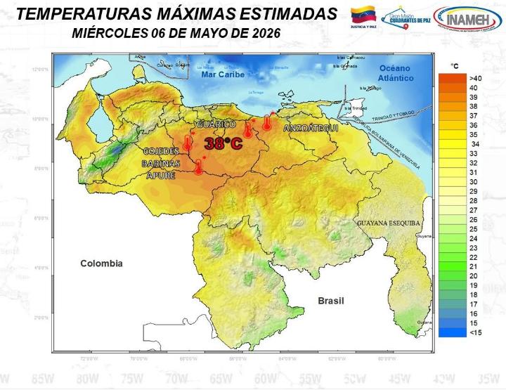 Estado del tiempo hoy 6 de mayo de 2026