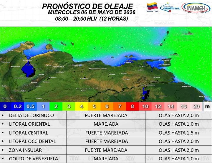 Estado del tiempo hoy 6 de mayo de 2026