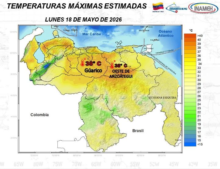 Estado del tiempo hoy 18 de mayo de 2026