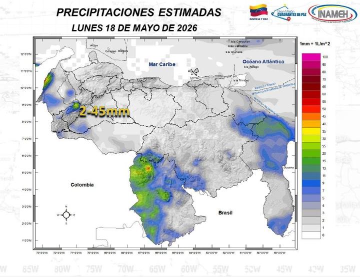 Estado del tiempo hoy 18 de mayo de 2026