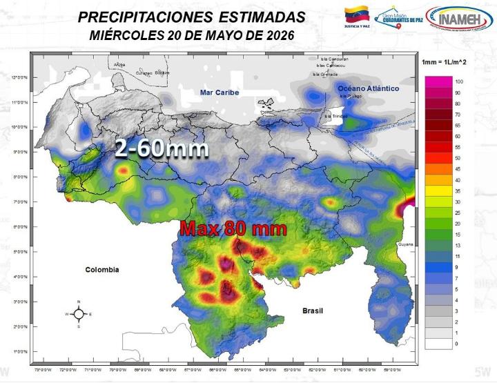 Estado del tiempo hoy 20 de mayo de 2026