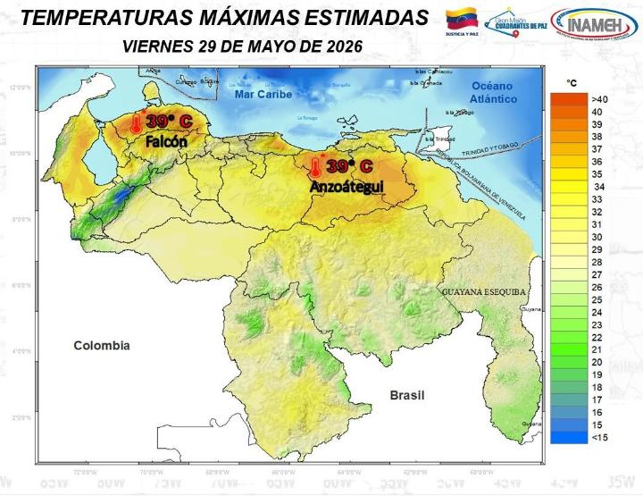 Estado del tiempo en Venezuela hoy 29 de mayo