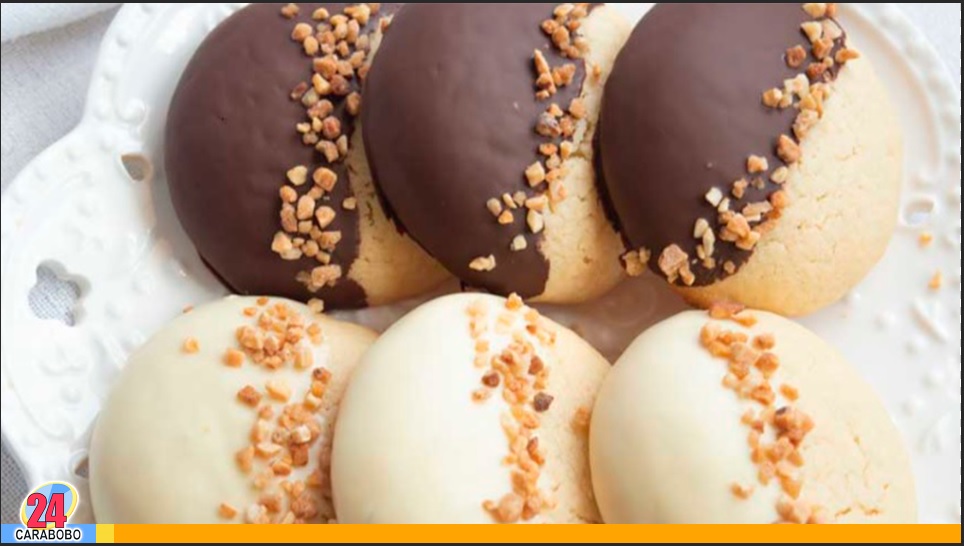 galletas de mantequilla con chocolate