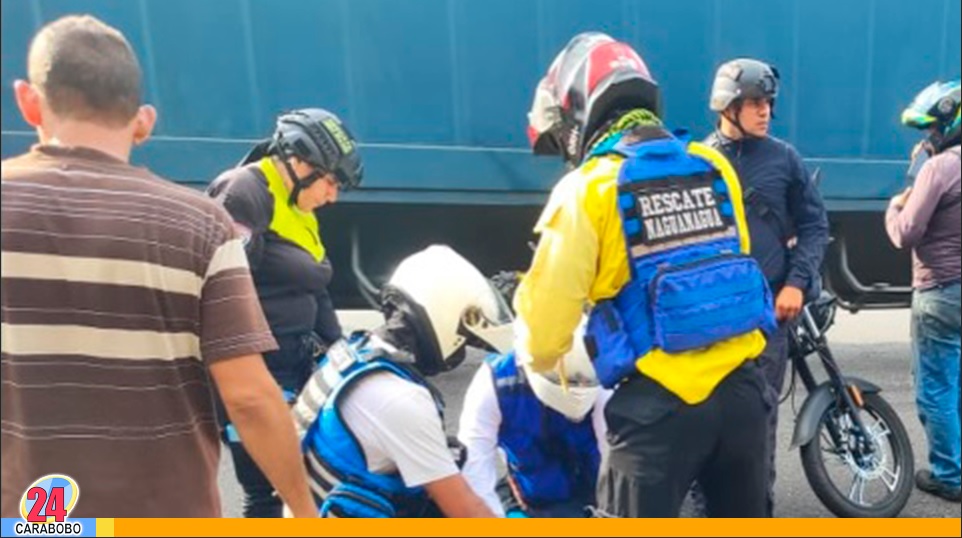 Tres accidentes de moto en Carabobo
