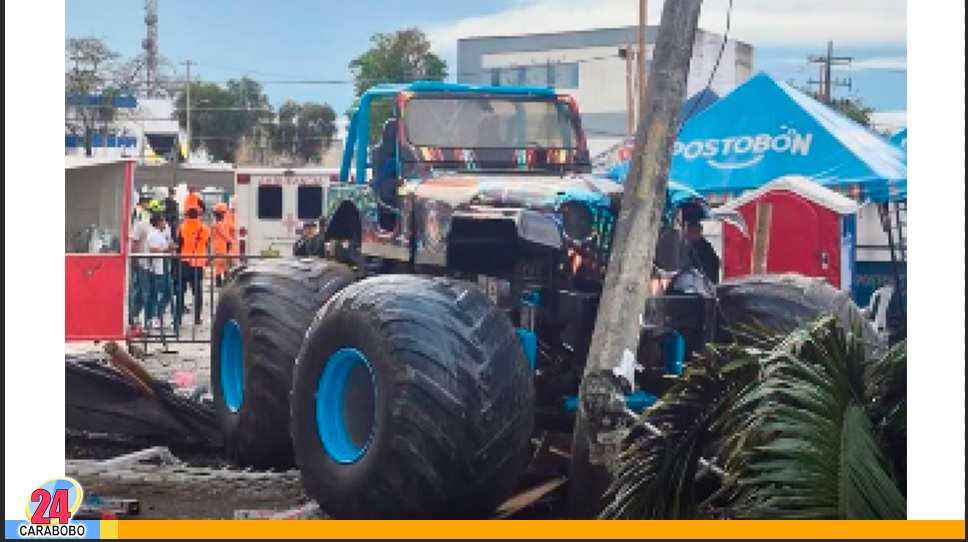 Accidente con vehículo Munster Truck en Colombia