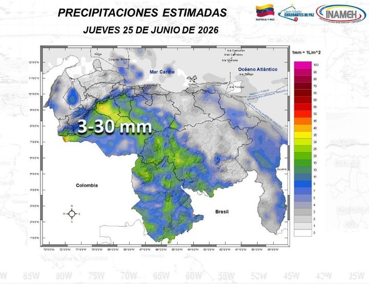 Clima hoy 25 de junio de 2026