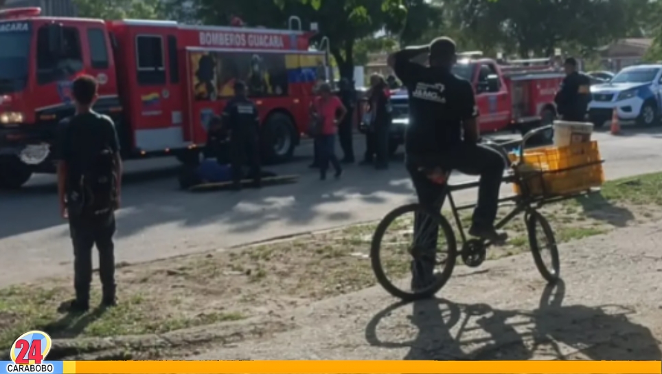 Accidente entre bicicleta y moto