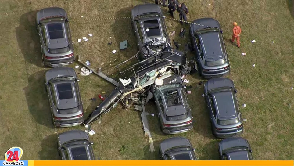 Choque de dos helicópteros en Río de Janeiro