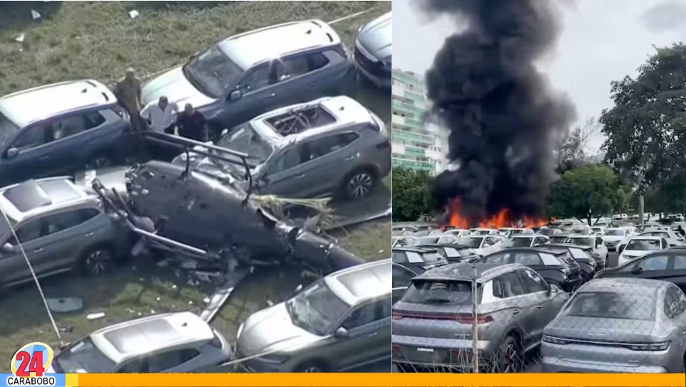 Choque de dos helicópteros en Río de Janeiro