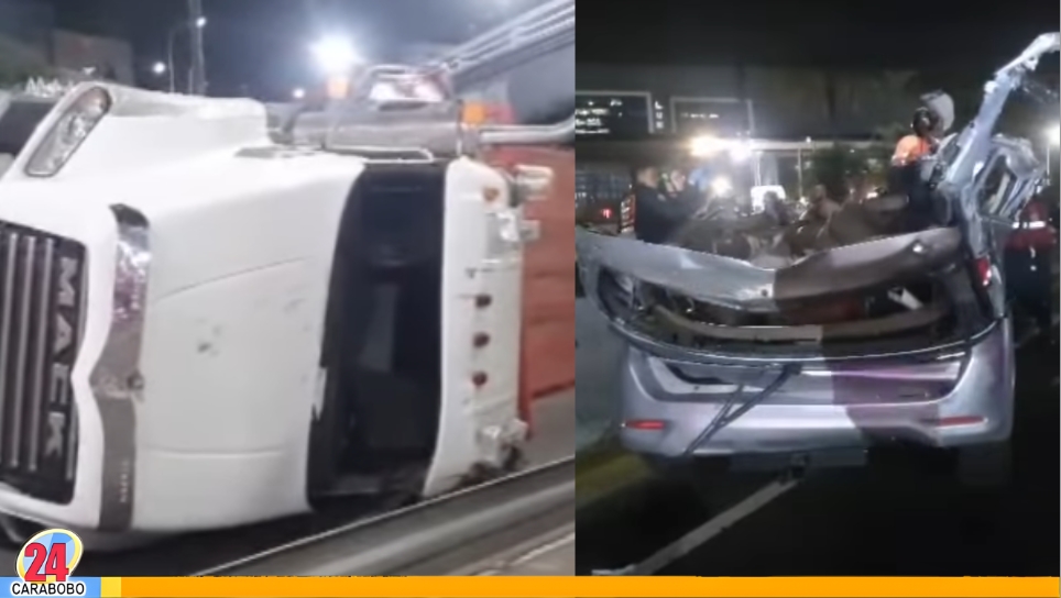 Accidente en Caracas Distribuidor Cien Pies