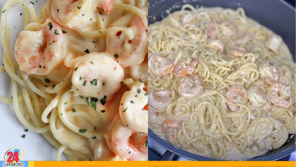 Pasta con camarones cremosa Criolla