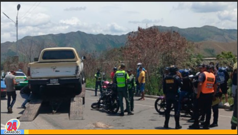 Hecho vial entre una moto y una camioneta en la ARC