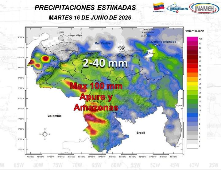 Estado del tiempo hoy 16 de junio de 2026