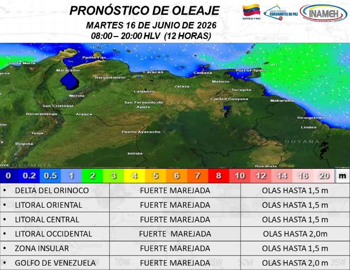 Estado del tiempo hoy 16 de junio de 2026