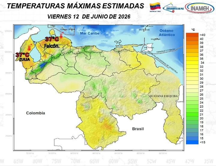 Estado del tiempo hoy 12 de junio de 2026