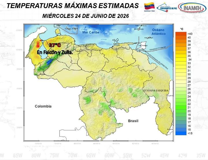Clima hoy 24 de junio de 2026