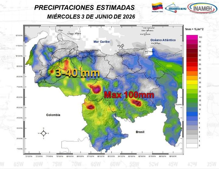 Estado del tiempo hoy 3 de junio de 2026