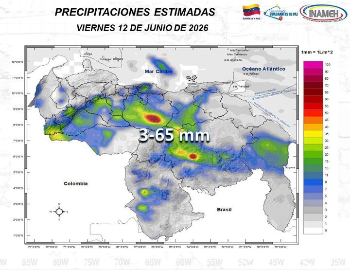 Estado del tiempo hoy 12 de junio de 2026