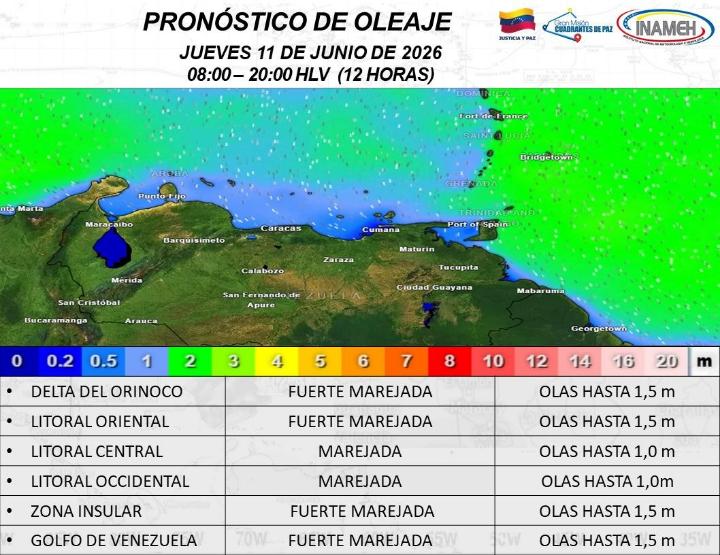 Estado del tiempo hoy 11 de junio de 2026