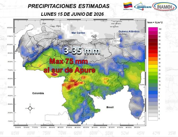 Clima hoy 15 de junio de 2026