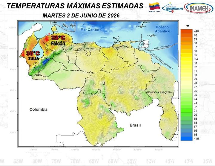 Estado del tiempo hoy 2 de junio de 2026