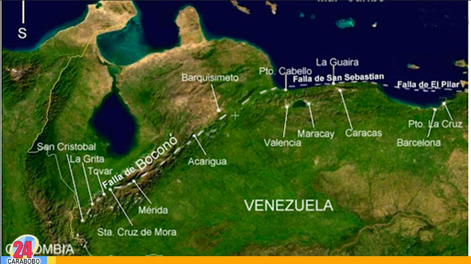 Fallas sísmicas en Venezuela