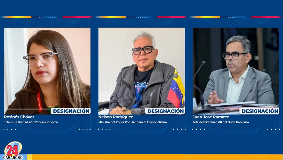 nuevas designaciones de ministerios en Venezuela