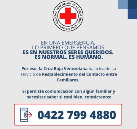 Cruz Roja Venezolana activó este número