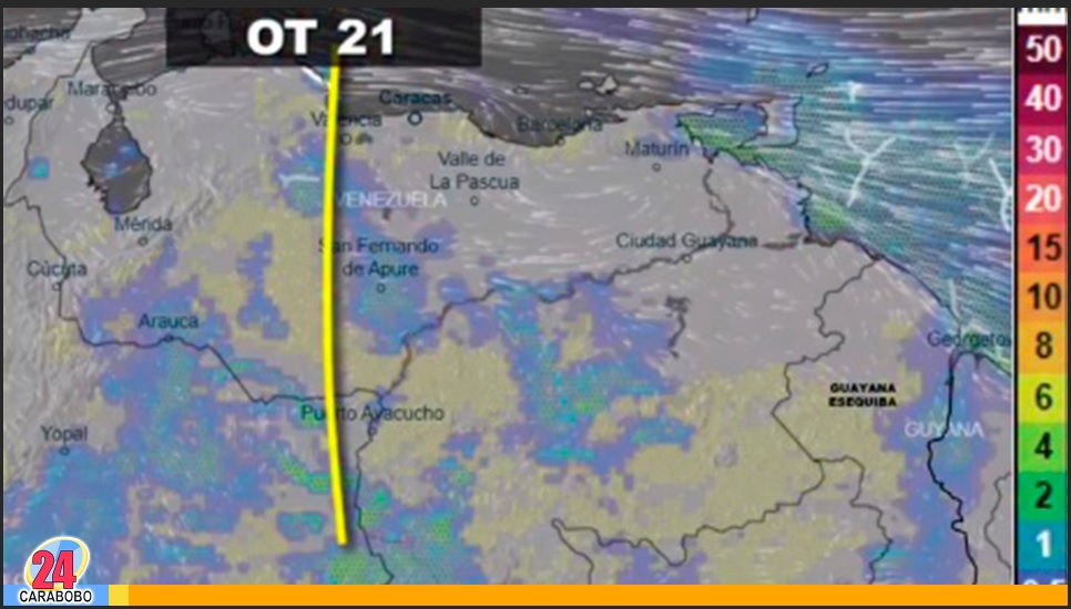 Se esperan lluvias en estos estados de Venezuela por