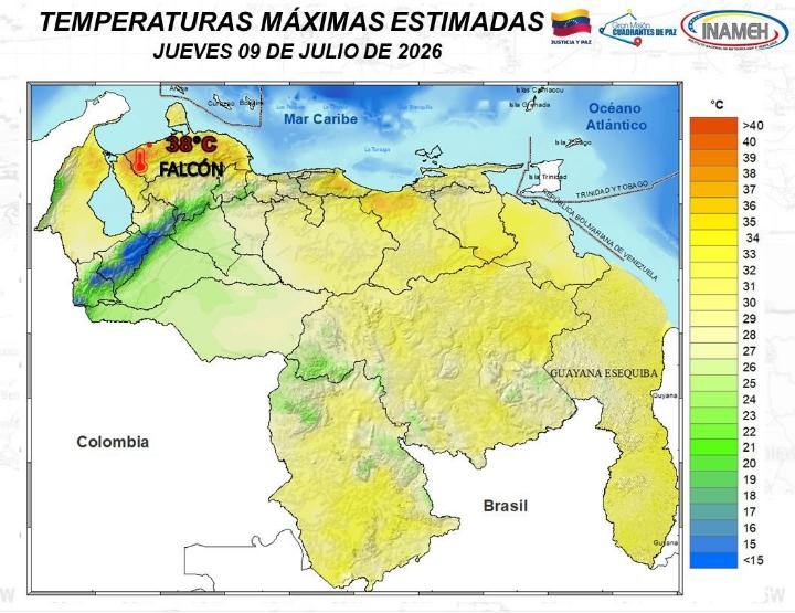 Estado del tiempo hoy 9 de julio de 2026