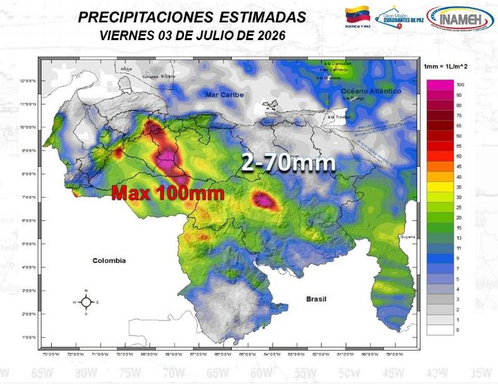 Estado del tiempo hoy 3 de julio de 2026