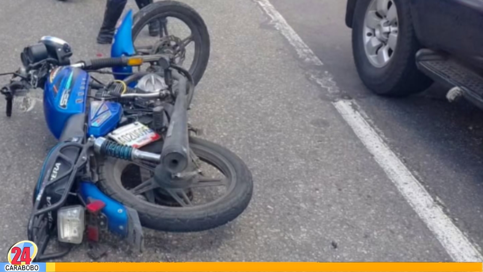 Choque con motorizado herido vía Tocuyito