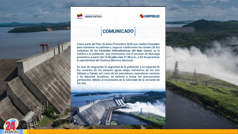 Descarga en Hidroeléctricas del Bajo Caroní