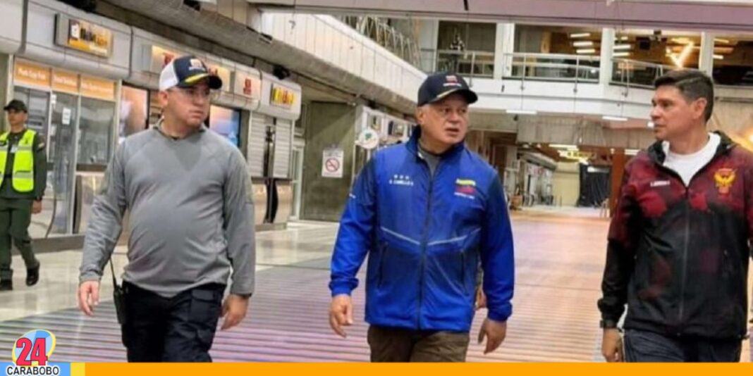 Diosdado Cabello inspeccionó Maiquetía