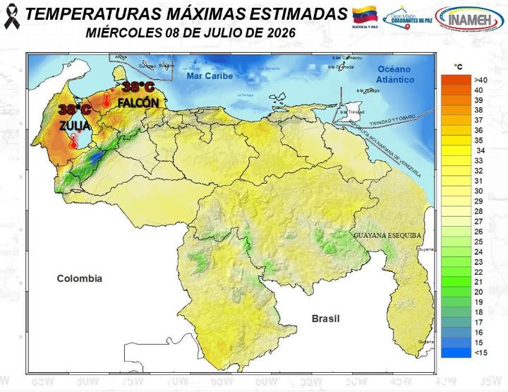 Estado del tiempo hoy 8 de julio de 2026